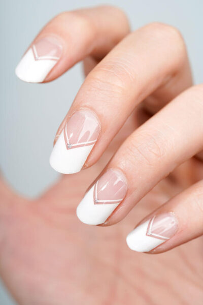 white elegant fingertips